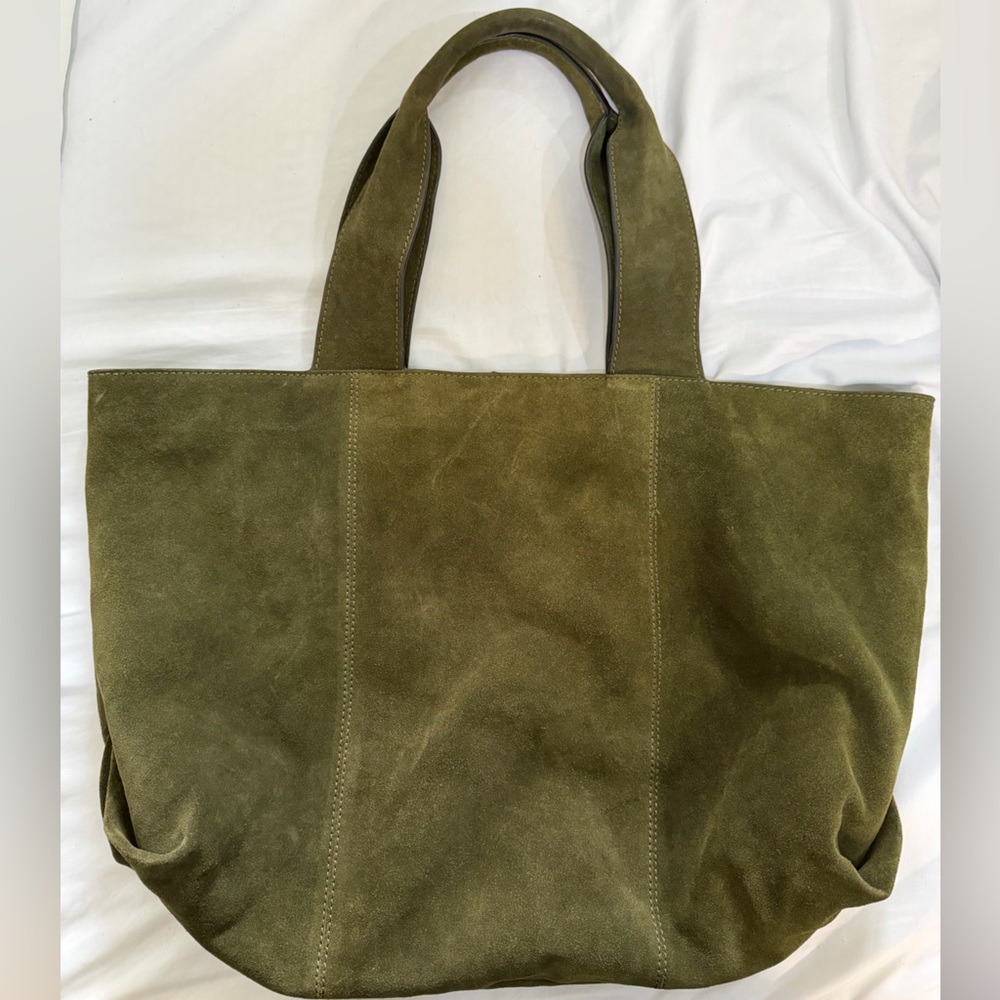 ASOS Olive Suede Tote Bag